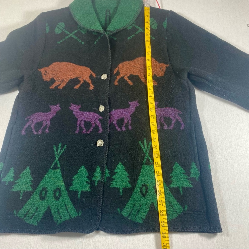 Vintage Wooded River Western Wool Blend Buffalo Totem Jacket M - Picture 13 of 15